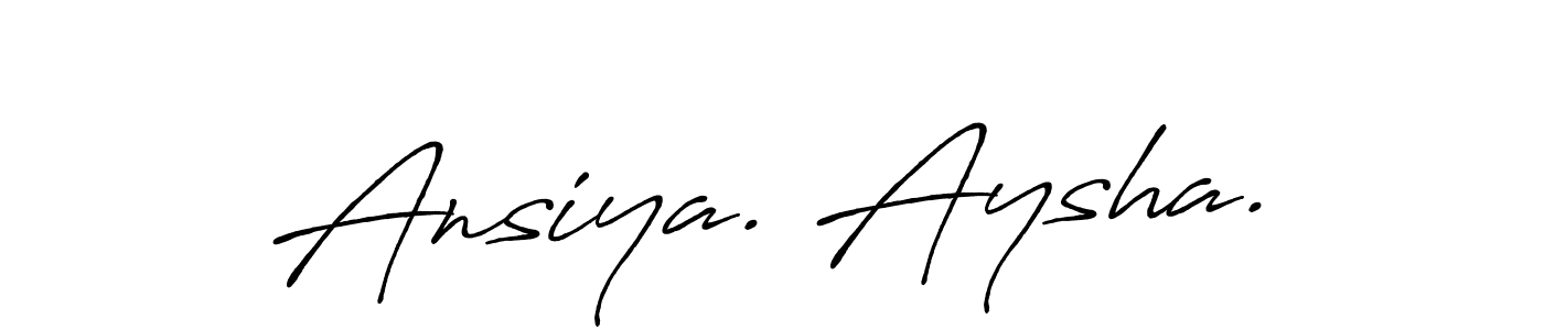 Use a signature maker to create a handwritten signature online. With this signature software, you can design (Antro_Vectra_Bolder) your own signature for name Ansiya. Aysha.. Ansiya. Aysha. signature style 7 images and pictures png