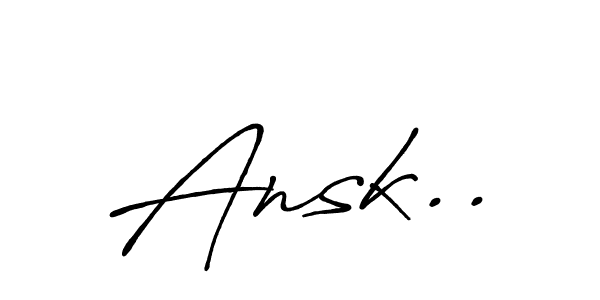 Also You can easily find your signature by using the search form. We will create Ansk.. name handwritten signature images for you free of cost using Antro_Vectra_Bolder sign style. Ansk.. signature style 7 images and pictures png