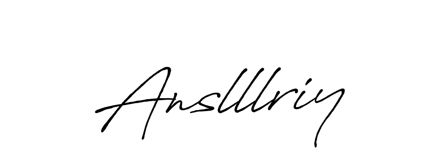 Antro_Vectra_Bolder is a professional signature style that is perfect for those who want to add a touch of class to their signature. It is also a great choice for those who want to make their signature more unique. Get Anslllriy name to fancy signature for free. Anslllriy signature style 7 images and pictures png