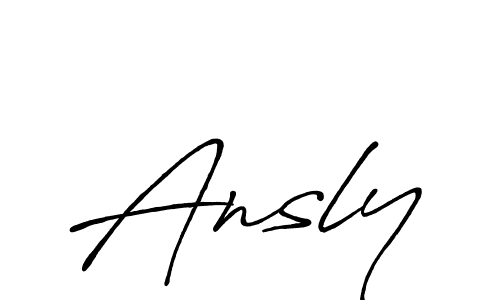 Ansly stylish signature style. Best Handwritten Sign (Antro_Vectra_Bolder) for my name. Handwritten Signature Collection Ideas for my name Ansly. Ansly signature style 7 images and pictures png