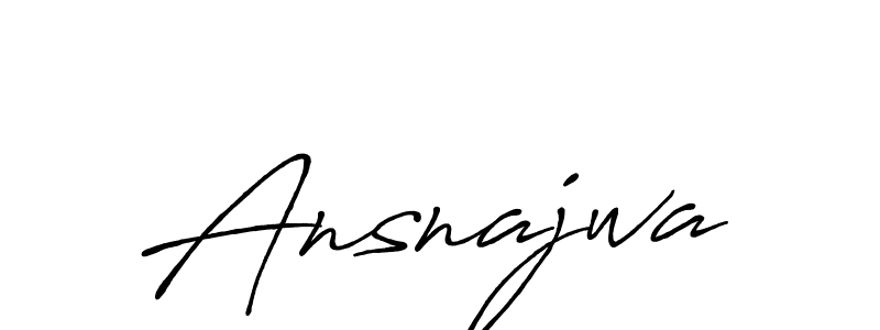 How to make Ansnajwa signature? Antro_Vectra_Bolder is a professional autograph style. Create handwritten signature for Ansnajwa name. Ansnajwa signature style 7 images and pictures png