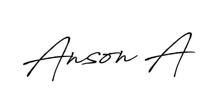 Anson A stylish signature style. Best Handwritten Sign (Antro_Vectra_Bolder) for my name. Handwritten Signature Collection Ideas for my name Anson A. Anson A signature style 7 images and pictures png