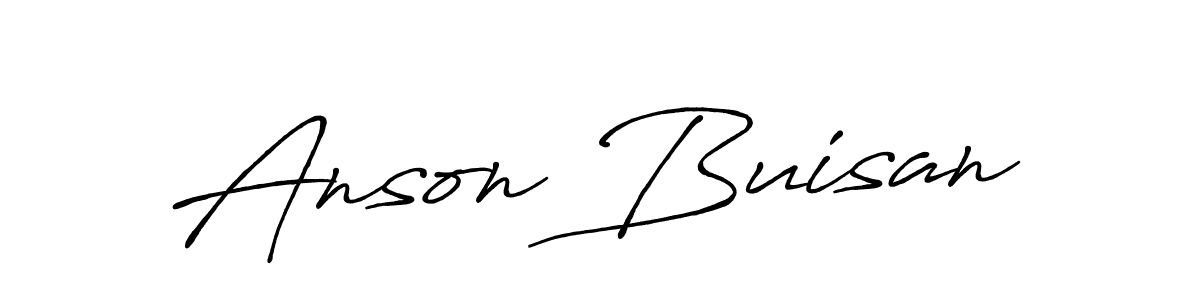 Make a beautiful signature design for name Anson Buisan. With this signature (Antro_Vectra_Bolder) style, you can create a handwritten signature for free. Anson Buisan signature style 7 images and pictures png