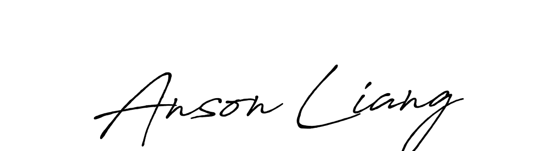 Make a beautiful signature design for name Anson Liang. With this signature (Antro_Vectra_Bolder) style, you can create a handwritten signature for free. Anson Liang signature style 7 images and pictures png