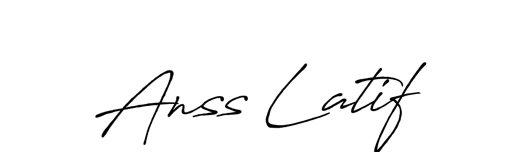 Use a signature maker to create a handwritten signature online. With this signature software, you can design (Antro_Vectra_Bolder) your own signature for name Anss Latif. Anss Latif signature style 7 images and pictures png