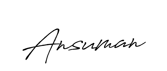 Make a beautiful signature design for name Ansuman. Use this online signature maker to create a handwritten signature for free. Ansuman signature style 7 images and pictures png