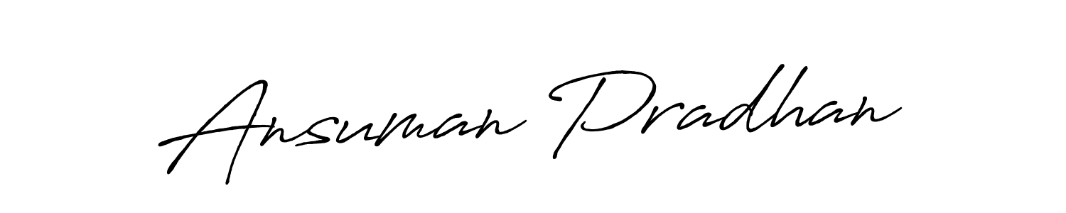 Design your own signature with our free online signature maker. With this signature software, you can create a handwritten (Antro_Vectra_Bolder) signature for name Ansuman Pradhan. Ansuman Pradhan signature style 7 images and pictures png