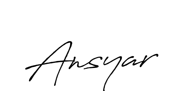 How to make Ansyar name signature. Use Antro_Vectra_Bolder style for creating short signs online. This is the latest handwritten sign. Ansyar signature style 7 images and pictures png