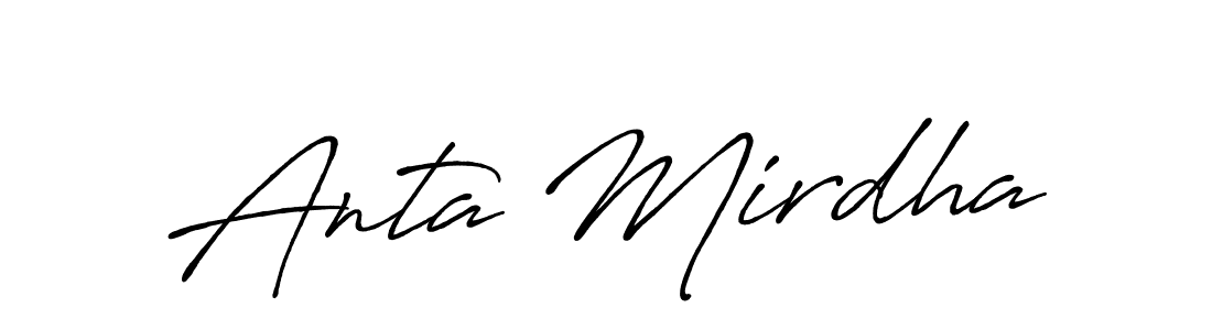 It looks lik you need a new signature style for name Anta Mirdha. Design unique handwritten (Antro_Vectra_Bolder) signature with our free signature maker in just a few clicks. Anta Mirdha signature style 7 images and pictures png