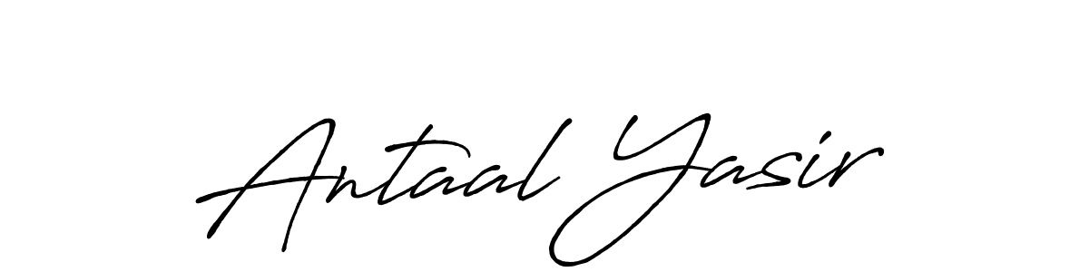 Make a beautiful signature design for name Antaal Yasir. With this signature (Antro_Vectra_Bolder) style, you can create a handwritten signature for free. Antaal Yasir signature style 7 images and pictures png