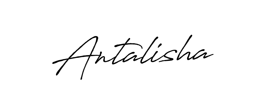 The best way (Antro_Vectra_Bolder) to make a short signature is to pick only two or three words in your name. The name Antalisha include a total of six letters. For converting this name. Antalisha signature style 7 images and pictures png