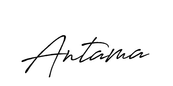 Antama stylish signature style. Best Handwritten Sign (Antro_Vectra_Bolder) for my name. Handwritten Signature Collection Ideas for my name Antama. Antama signature style 7 images and pictures png