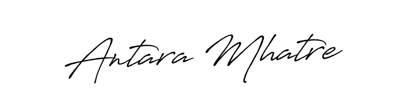 Make a beautiful signature design for name Antara Mhatre. With this signature (Antro_Vectra_Bolder) style, you can create a handwritten signature for free. Antara Mhatre signature style 7 images and pictures png