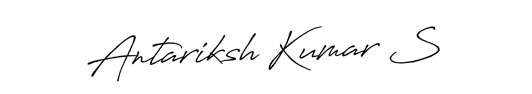 Antro_Vectra_Bolder is a professional signature style that is perfect for those who want to add a touch of class to their signature. It is also a great choice for those who want to make their signature more unique. Get Antariksh Kumar S name to fancy signature for free. Antariksh Kumar S signature style 7 images and pictures png
