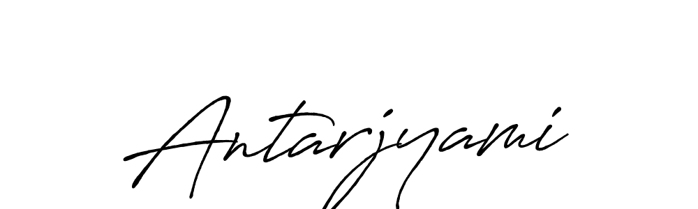 Use a signature maker to create a handwritten signature online. With this signature software, you can design (Antro_Vectra_Bolder) your own signature for name Antarjyami. Antarjyami signature style 7 images and pictures png