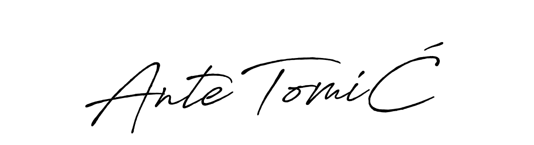 You should practise on your own different ways (Antro_Vectra_Bolder) to write your name (Ante TomiĆ) in signature. don't let someone else do it for you. Ante TomiĆ signature style 7 images and pictures png