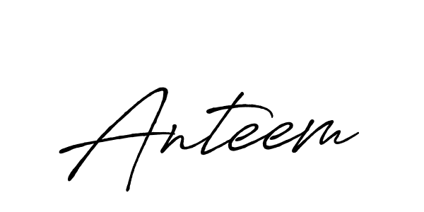 Anteem stylish signature style. Best Handwritten Sign (Antro_Vectra_Bolder) for my name. Handwritten Signature Collection Ideas for my name Anteem. Anteem signature style 7 images and pictures png