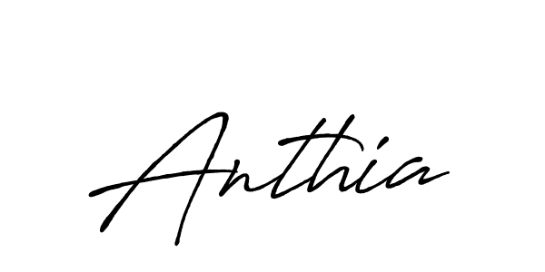 Use a signature maker to create a handwritten signature online. With this signature software, you can design (Antro_Vectra_Bolder) your own signature for name Anthia. Anthia signature style 7 images and pictures png