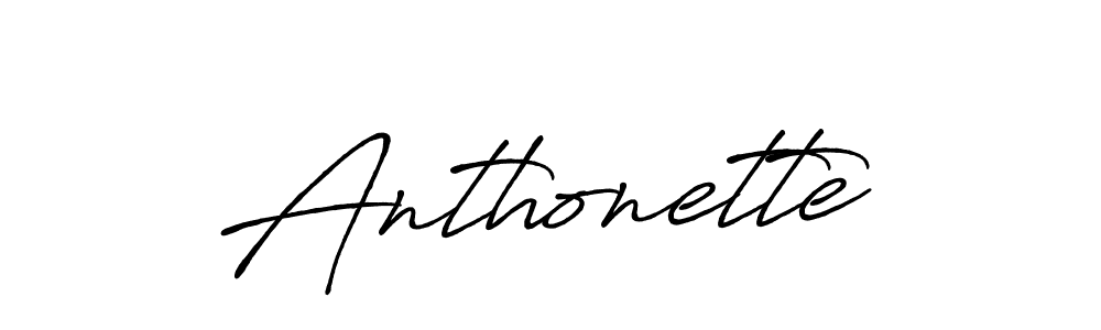 Make a beautiful signature design for name Anthonette. With this signature (Antro_Vectra_Bolder) style, you can create a handwritten signature for free. Anthonette signature style 7 images and pictures png