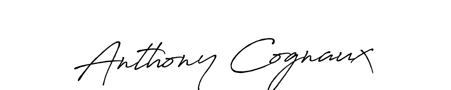 How to make Anthony Cognaux name signature. Use Antro_Vectra_Bolder style for creating short signs online. This is the latest handwritten sign. Anthony Cognaux signature style 7 images and pictures png