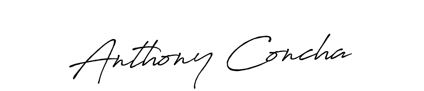 Anthony Concha stylish signature style. Best Handwritten Sign (Antro_Vectra_Bolder) for my name. Handwritten Signature Collection Ideas for my name Anthony Concha. Anthony Concha signature style 7 images and pictures png