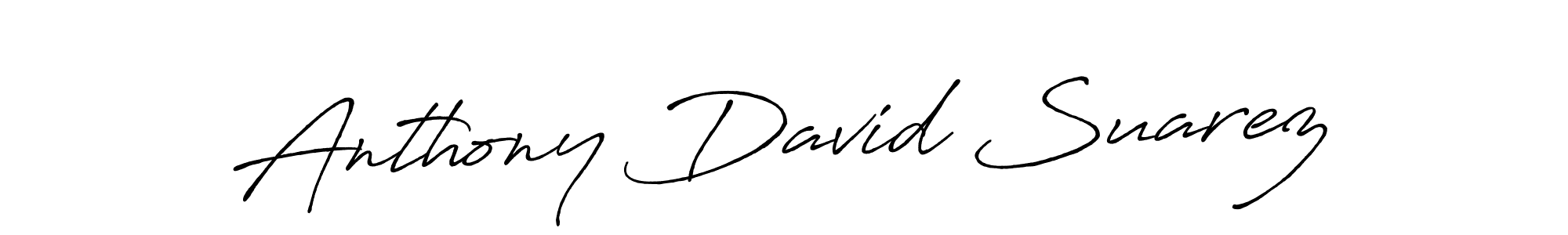 Make a beautiful signature design for name Anthony David Suarez. With this signature (Antro_Vectra_Bolder) style, you can create a handwritten signature for free. Anthony David Suarez signature style 7 images and pictures png