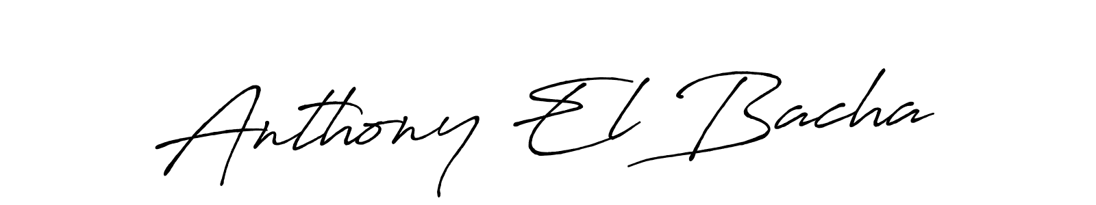 You should practise on your own different ways (Antro_Vectra_Bolder) to write your name (Anthony El Bacha) in signature. don't let someone else do it for you. Anthony El Bacha signature style 7 images and pictures png