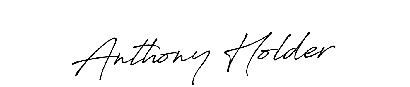 How to make Anthony Holder name signature. Use Antro_Vectra_Bolder style for creating short signs online. This is the latest handwritten sign. Anthony Holder signature style 7 images and pictures png