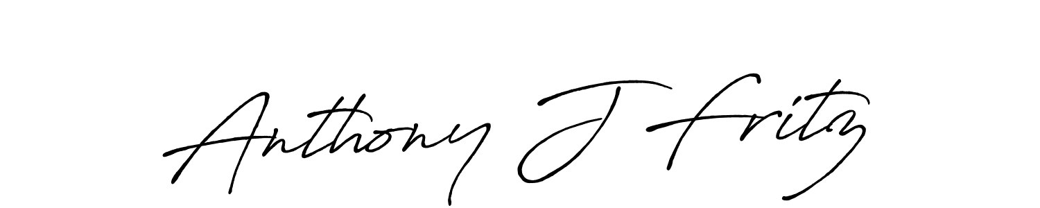 Make a beautiful signature design for name Anthony J Fritz. With this signature (Antro_Vectra_Bolder) style, you can create a handwritten signature for free. Anthony J Fritz signature style 7 images and pictures png