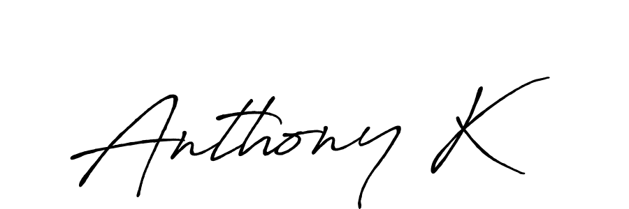 Create a beautiful signature design for name Anthony K. With this signature (Antro_Vectra_Bolder) fonts, you can make a handwritten signature for free. Anthony K signature style 7 images and pictures png