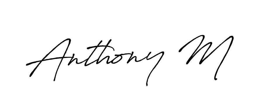 Design your own signature with our free online signature maker. With this signature software, you can create a handwritten (Antro_Vectra_Bolder) signature for name Anthony M. Anthony M signature style 7 images and pictures png