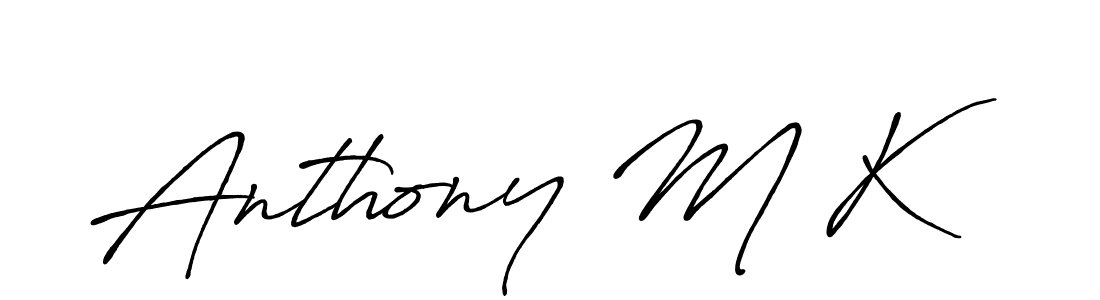 It looks lik you need a new signature style for name Anthony M K. Design unique handwritten (Antro_Vectra_Bolder) signature with our free signature maker in just a few clicks. Anthony M K signature style 7 images and pictures png