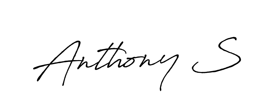 Design your own signature with our free online signature maker. With this signature software, you can create a handwritten (Antro_Vectra_Bolder) signature for name Anthony S. Anthony S signature style 7 images and pictures png