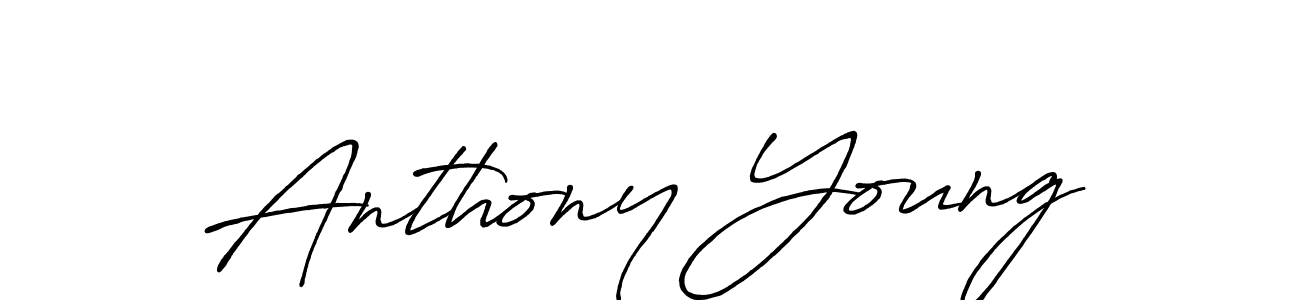 Make a beautiful signature design for name Anthony Young. With this signature (Antro_Vectra_Bolder) style, you can create a handwritten signature for free. Anthony Young signature style 7 images and pictures png