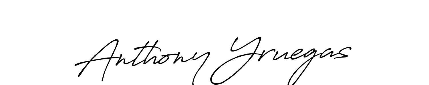 Anthony Yruegas stylish signature style. Best Handwritten Sign (Antro_Vectra_Bolder) for my name. Handwritten Signature Collection Ideas for my name Anthony Yruegas. Anthony Yruegas signature style 7 images and pictures png