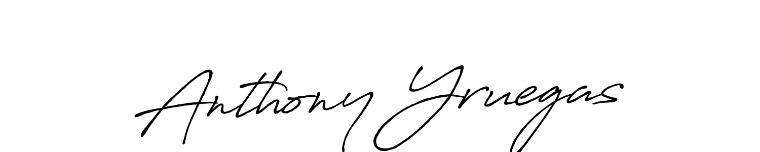 Anthony Yruegas stylish signature style. Best Handwritten Sign (Antro_Vectra_Bolder) for my name. Handwritten Signature Collection Ideas for my name Anthony Yruegas. Anthony Yruegas signature style 7 images and pictures png