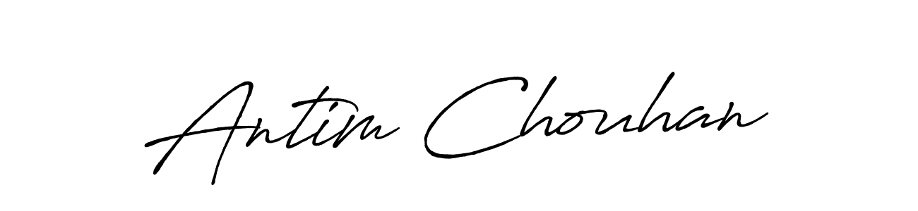 Design your own signature with our free online signature maker. With this signature software, you can create a handwritten (Antro_Vectra_Bolder) signature for name Antim Chouhan. Antim Chouhan signature style 7 images and pictures png