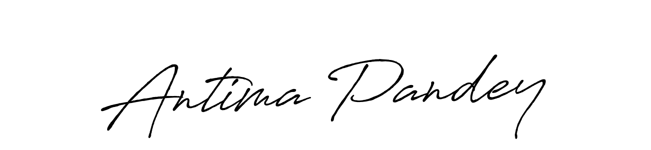 How to make Antima Pandey name signature. Use Antro_Vectra_Bolder style for creating short signs online. This is the latest handwritten sign. Antima Pandey signature style 7 images and pictures png