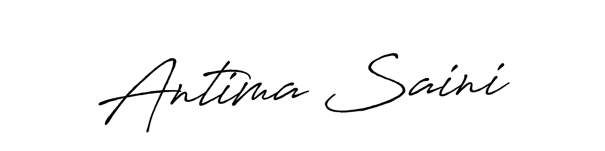 Use a signature maker to create a handwritten signature online. With this signature software, you can design (Antro_Vectra_Bolder) your own signature for name Antima Saini. Antima Saini signature style 7 images and pictures png