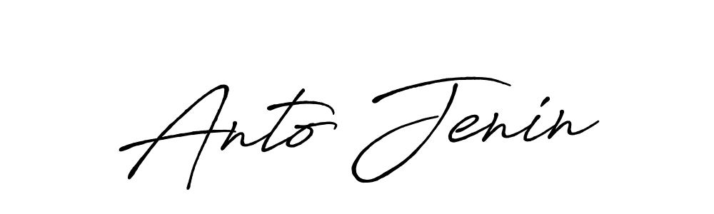 Make a beautiful signature design for name Anto Jenin. With this signature (Antro_Vectra_Bolder) style, you can create a handwritten signature for free. Anto Jenin signature style 7 images and pictures png