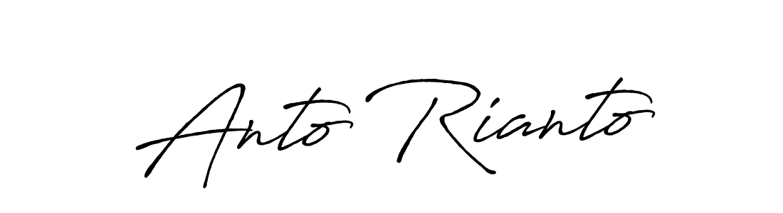 Create a beautiful signature design for name Anto Rianto. With this signature (Antro_Vectra_Bolder) fonts, you can make a handwritten signature for free. Anto Rianto signature style 7 images and pictures png