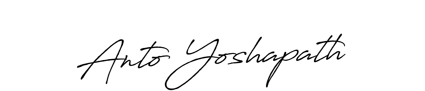 How to make Anto Yoshapath name signature. Use Antro_Vectra_Bolder style for creating short signs online. This is the latest handwritten sign. Anto Yoshapath signature style 7 images and pictures png