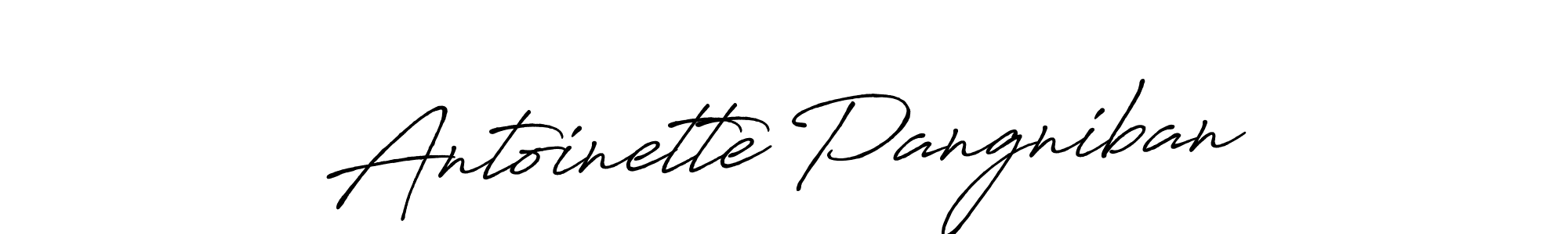 Make a beautiful signature design for name Antoinette Pangniban. With this signature (Antro_Vectra_Bolder) style, you can create a handwritten signature for free. Antoinette Pangniban signature style 7 images and pictures png