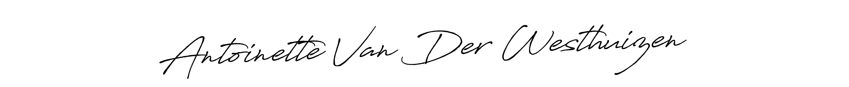 How to make Antoinette Van Der Westhuizen name signature. Use Antro_Vectra_Bolder style for creating short signs online. This is the latest handwritten sign. Antoinette Van Der Westhuizen signature style 7 images and pictures png