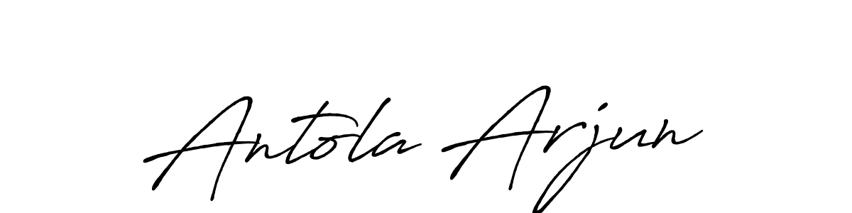 Make a beautiful signature design for name Antola Arjun. Use this online signature maker to create a handwritten signature for free. Antola Arjun signature style 7 images and pictures png