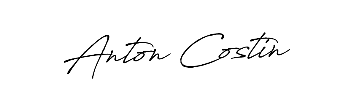 Create a beautiful signature design for name Anton Costin. With this signature (Antro_Vectra_Bolder) fonts, you can make a handwritten signature for free. Anton Costin signature style 7 images and pictures png