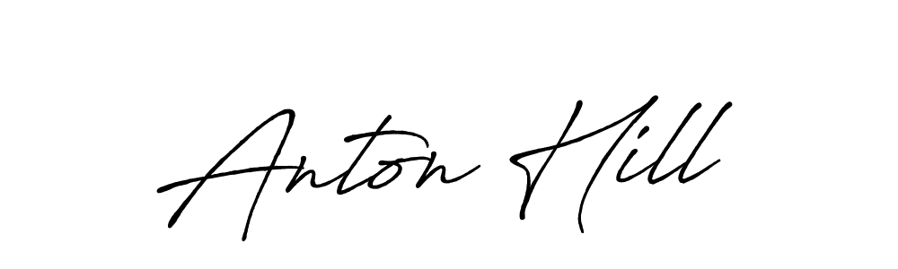 Make a beautiful signature design for name Anton Hill. With this signature (Antro_Vectra_Bolder) style, you can create a handwritten signature for free. Anton Hill signature style 7 images and pictures png