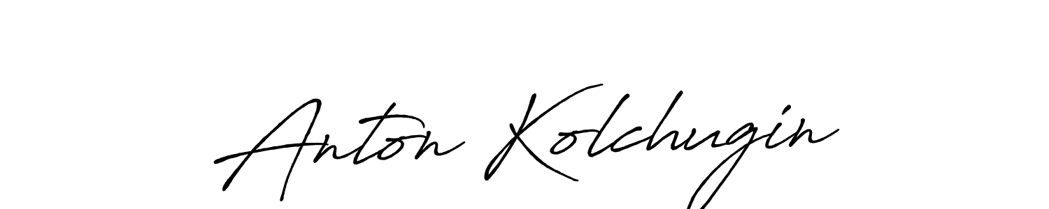 Make a beautiful signature design for name Anton Kolchugin. With this signature (Antro_Vectra_Bolder) style, you can create a handwritten signature for free. Anton Kolchugin signature style 7 images and pictures png