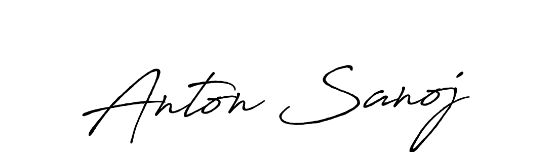 Make a beautiful signature design for name Anton Sanoj. With this signature (Antro_Vectra_Bolder) style, you can create a handwritten signature for free. Anton Sanoj signature style 7 images and pictures png