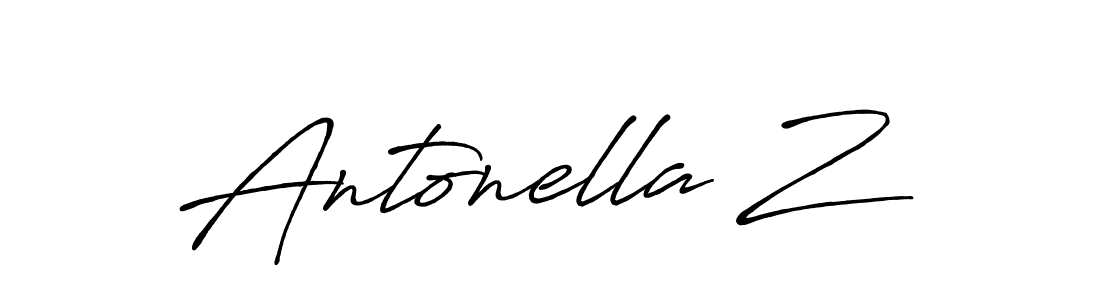 Make a beautiful signature design for name Antonella Z. With this signature (Antro_Vectra_Bolder) style, you can create a handwritten signature for free. Antonella Z signature style 7 images and pictures png